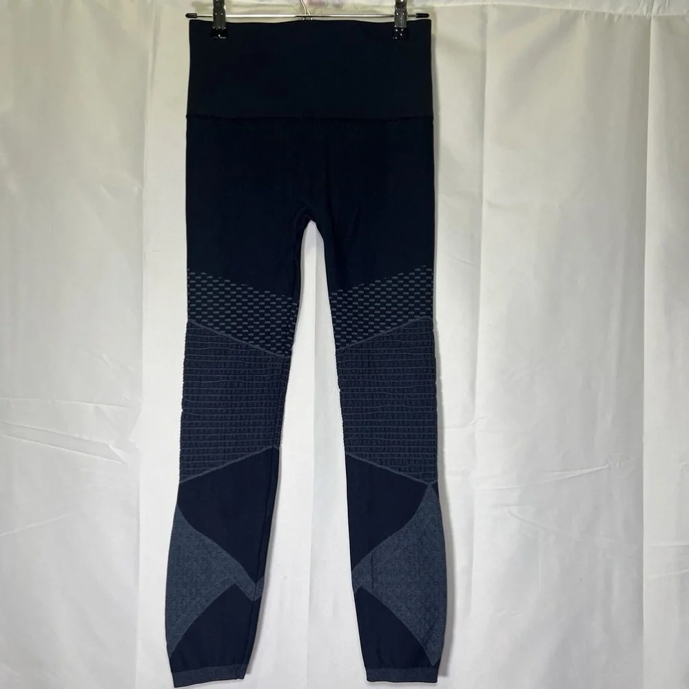Spanx Women's Look At Me Now Seamless Moto Leggings Indigo Sky Sz L